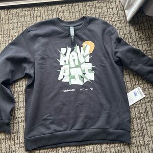 Lululemon Hawaii Exclusive Steady State Crew Sweatshirt Black | M | RARE NEW